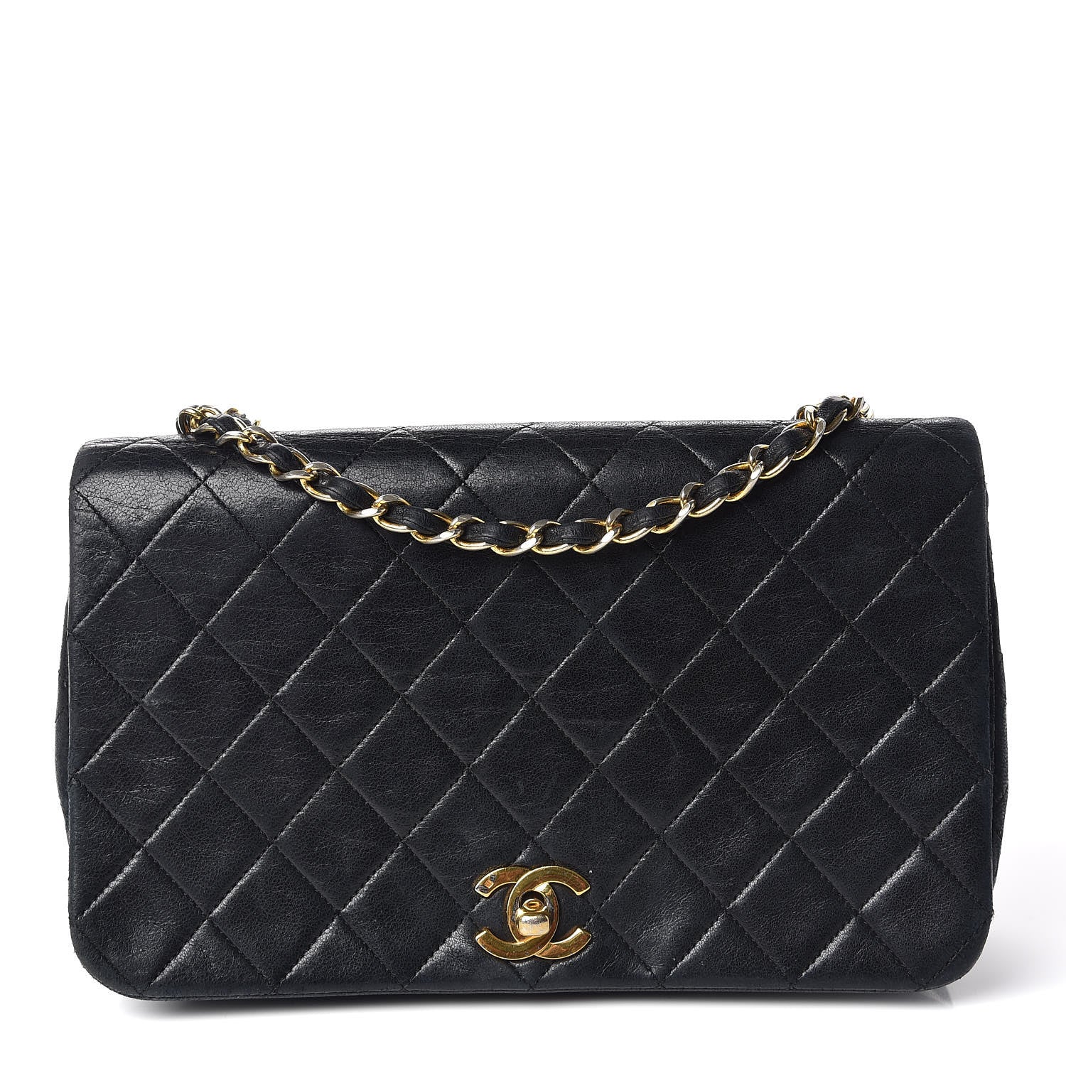 Chanel Lambskin Quilted Small Single Flap Black 1 of 15