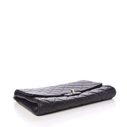Chanel Caviar Quilted Clutch With Chain Flap Black 4 of 9
