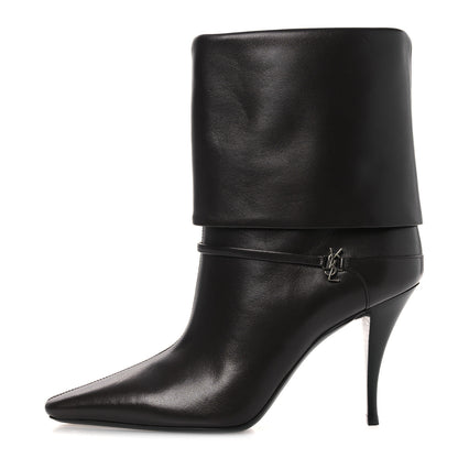 Saint Laurent Nappa Pianosa Ricky 90 Dream Booties 39 Eagle Brown 1 of 10