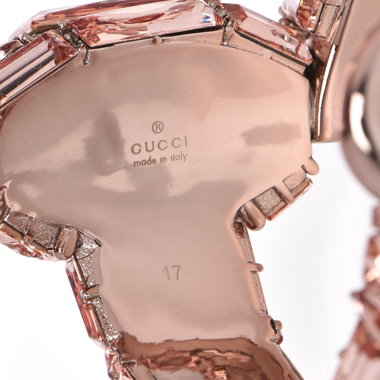 Crystal Horsebit Bangle 17 Pink