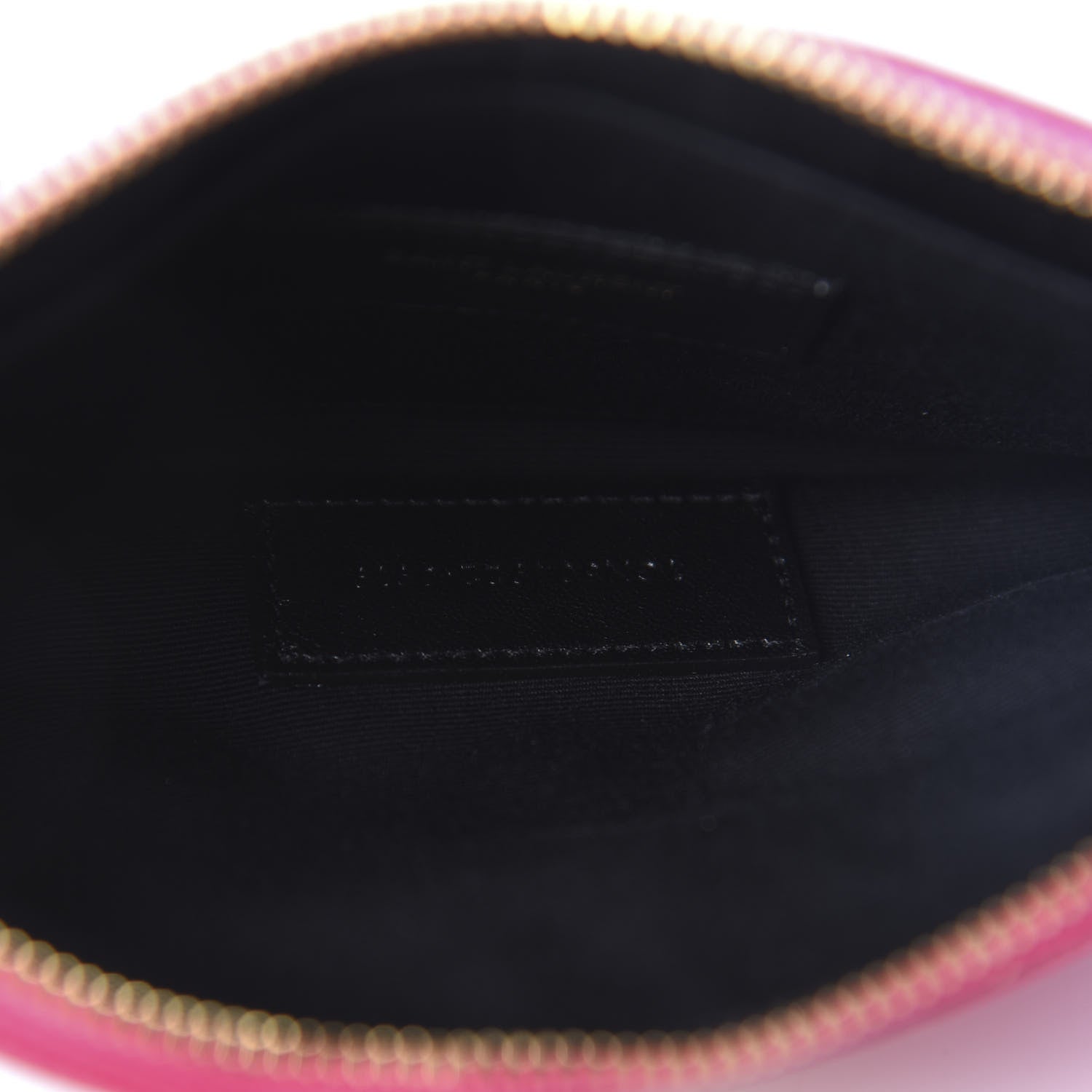 Saint Laurent Grain De Poudre Chevron Monogram Bill Pouch Bright Pink 7 of 9