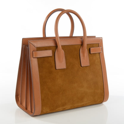 Saint Laurent Suede Small Sac de Jour Carryall Light Brown Cognac 3 of 8