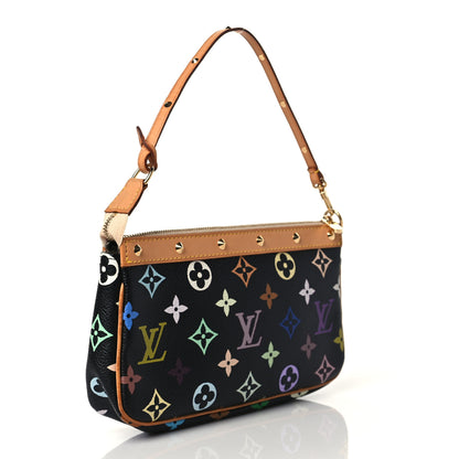 Louis Vuitton Monogram Multicolor Pochette Accessories Black 3 of 9