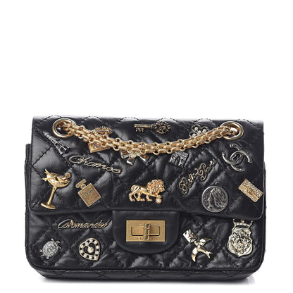 Chanel Aged Calfskin Lucky Charms 2.55 Reissue 224 Flap Black 1 of 10