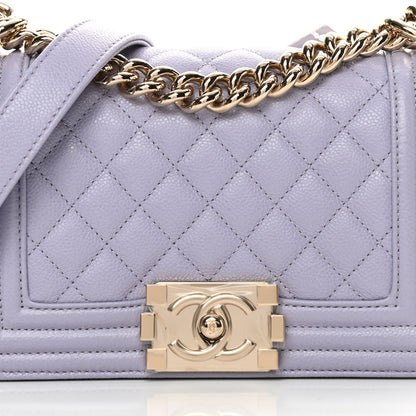 Chanel Caviar Quilted Small Boy Flap Light Purple 8 of 12