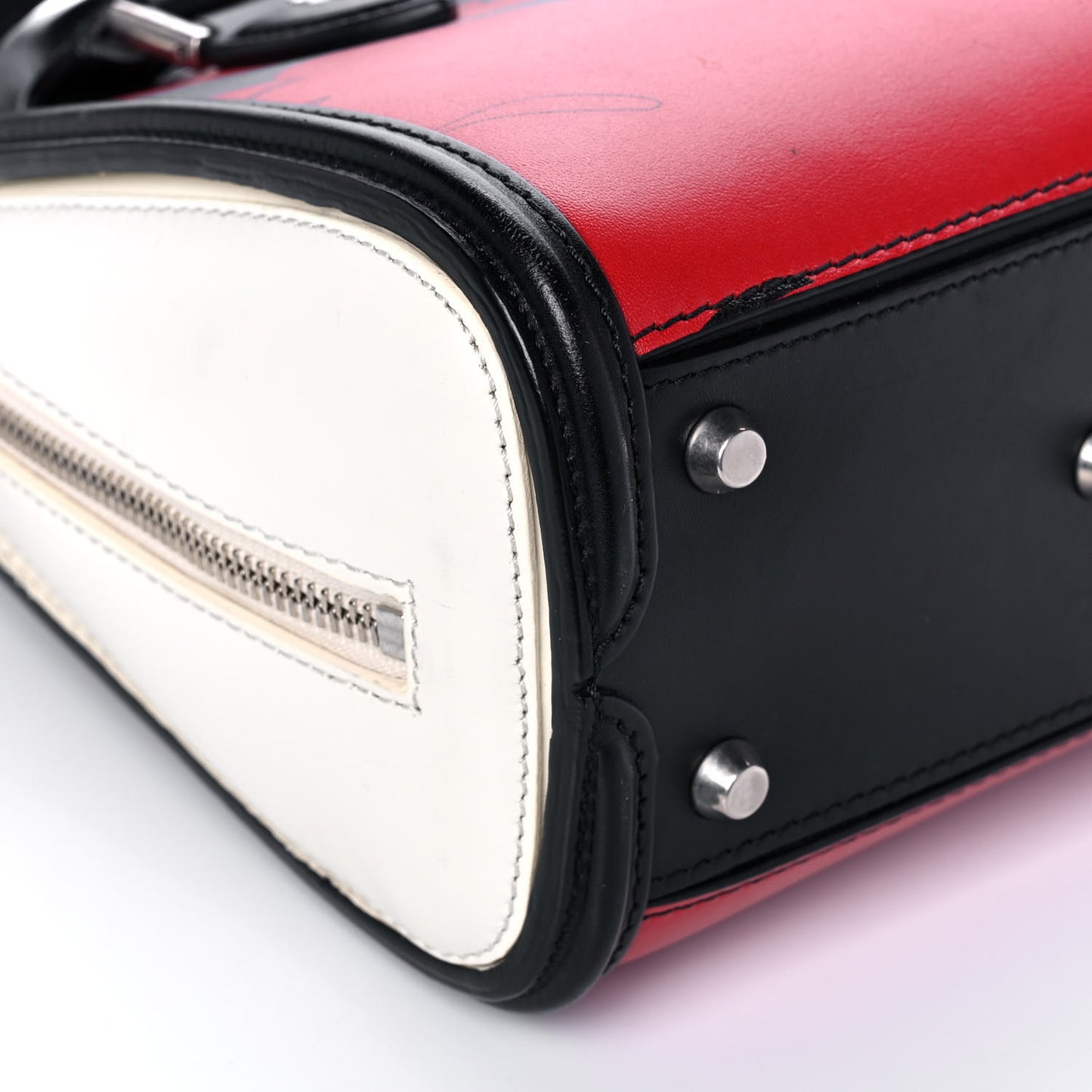 Calfskin Floral Cut Out Mini Heroine Shoulder Bag Red