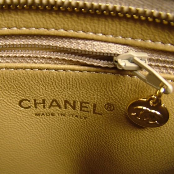 Caviar Quilted Medallion Tote Beige