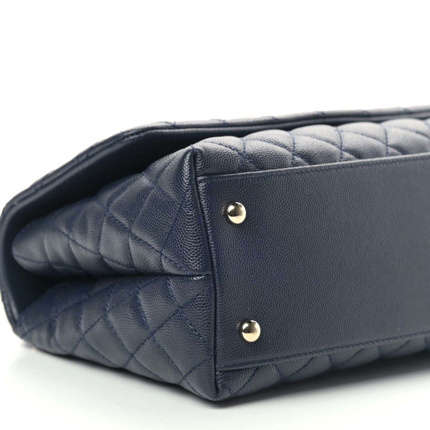 Chanel Caviar Quilted Small Coco Handle Flap Navy 8 of 9