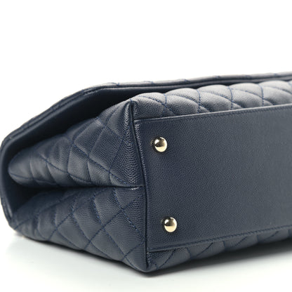 Chanel Caviar Quilted Small Coco Handle Flap Navy 8 of 9