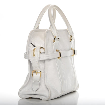 Burberry London Grainy Calfskin Medium Minford Portrait Tote White 9 of 16