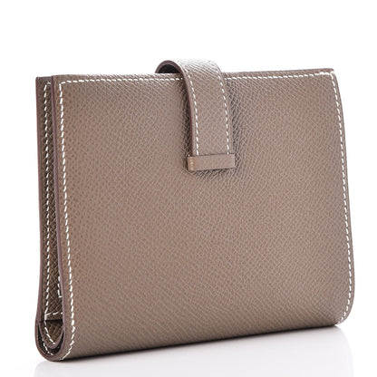 Hermes Epsom Bearn Compact Wallet Etoupe 3 of 9