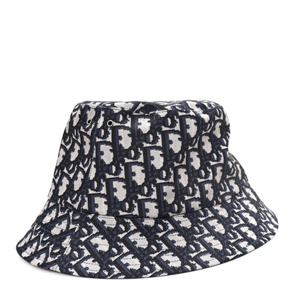 Christian Dior Oblique Reversible Teddy-D Brim Bucket Hat Blue 1 of 12