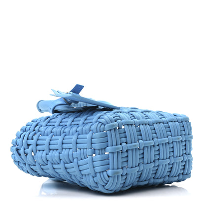Balenciaga Recycled Nylon Faux Calfskin XXS Bistro Basket Cyan White 4 of 10