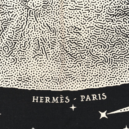 Hermes Silk Cashmere Clair De Lune Shawl 140 Black White 2 of 3