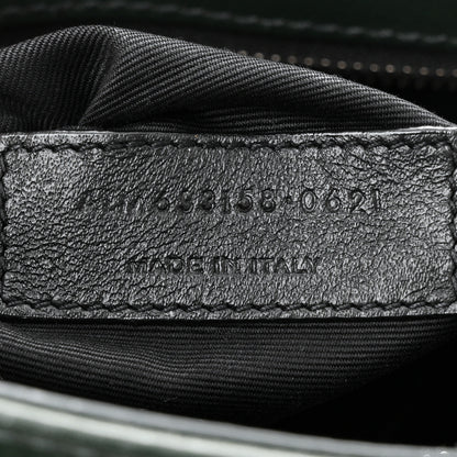 Saint Laurent Crinkled Lambskin Matelasse Monogram Medium Niki Chain Satchel Green 7 of 10
