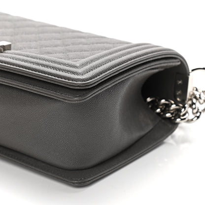 Chanel Caviar Quilted Medium Boy Flap Grey 9 of 12