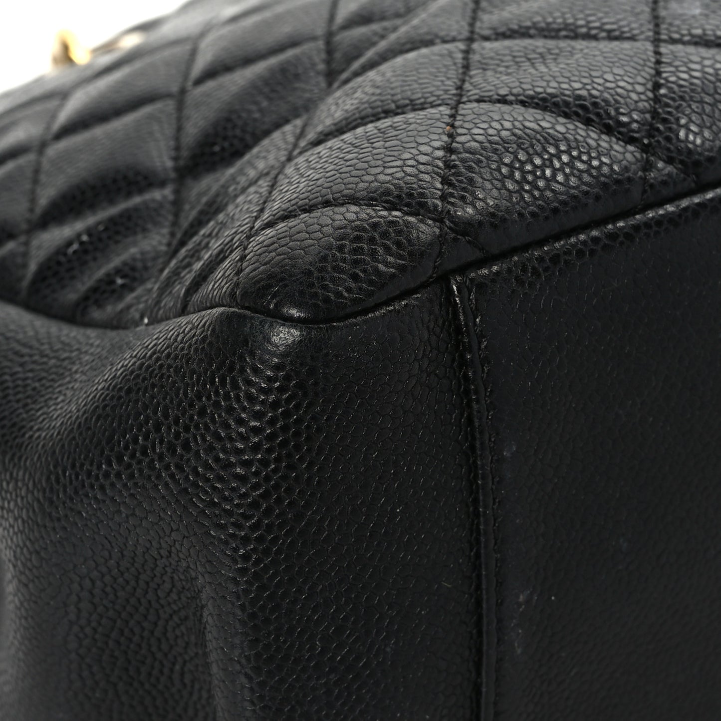 Caviar Quilted Grand Shopping Tote GST Black