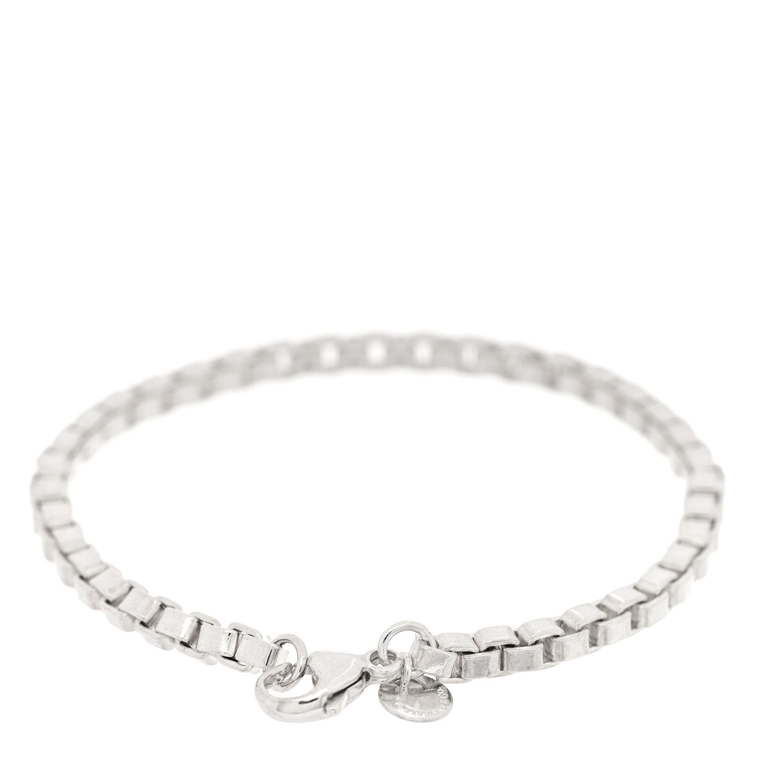 Tiffany Sterling Silver 4mm Venetian Link Bracelet 2 of 3