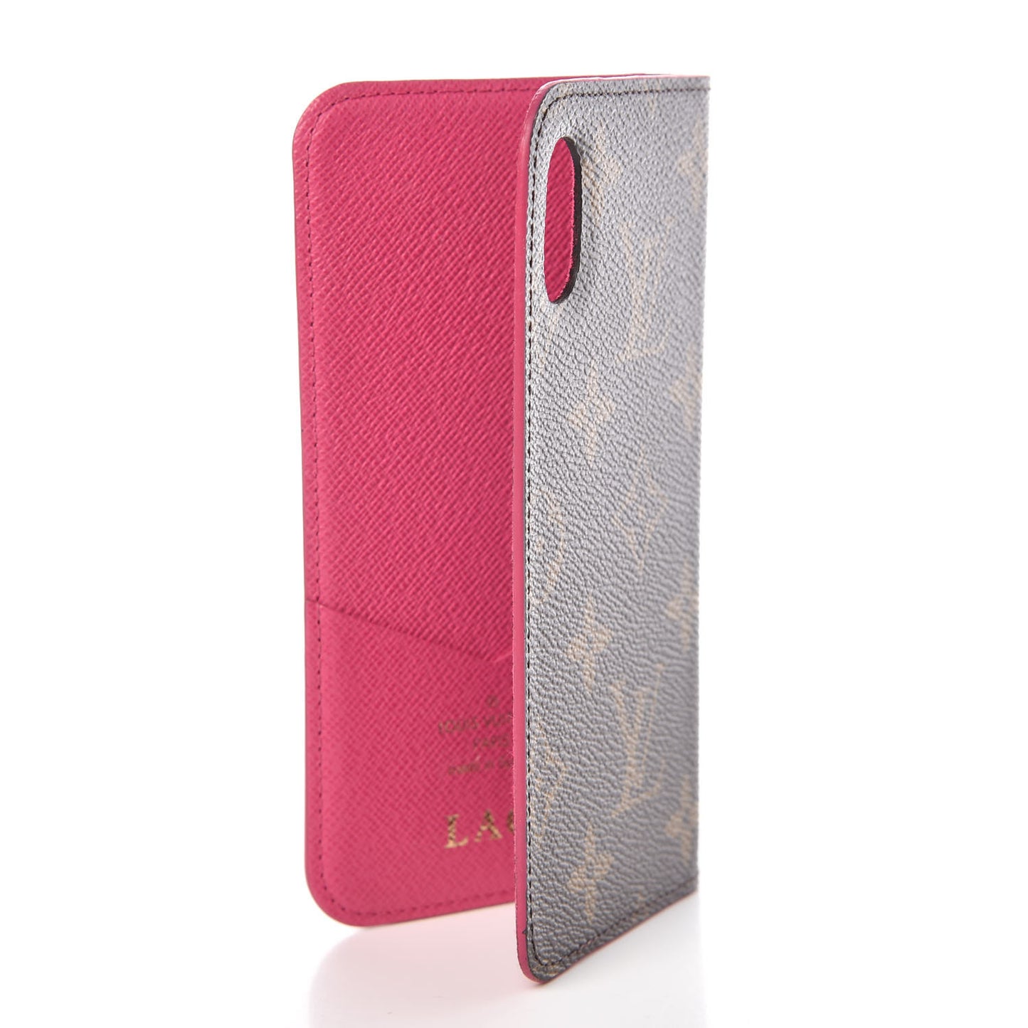 Monogram iPhone X Folio Case Rose Pop