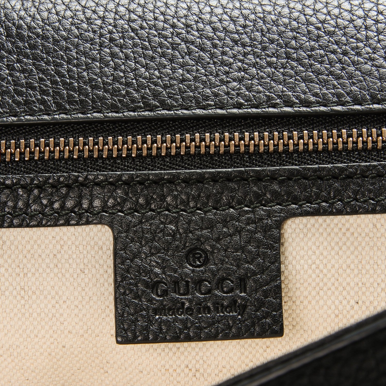 Gucci Calfskin Medium GG Marmont Top Handle Bag Black 6 of 7