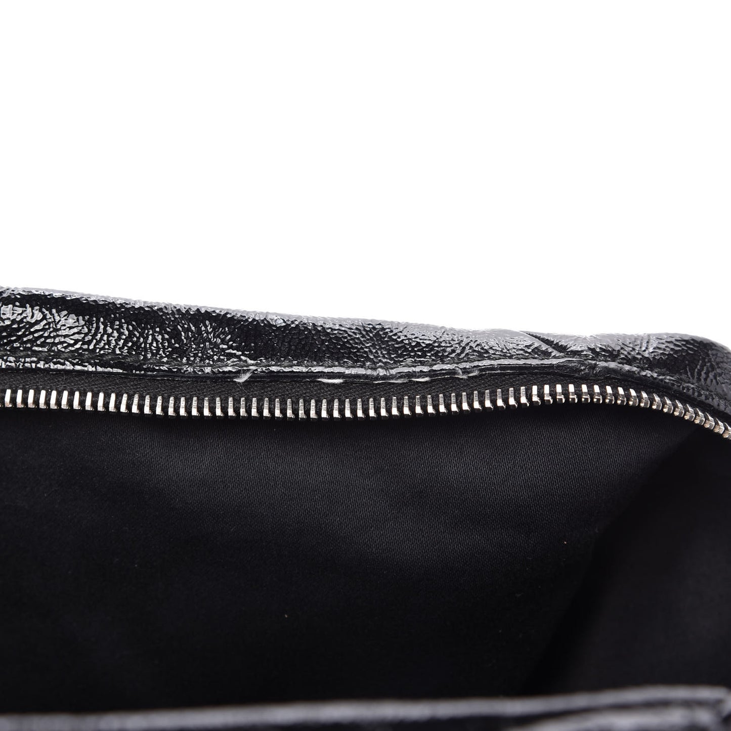 Textured Patent Medium Easy Y Bag Black