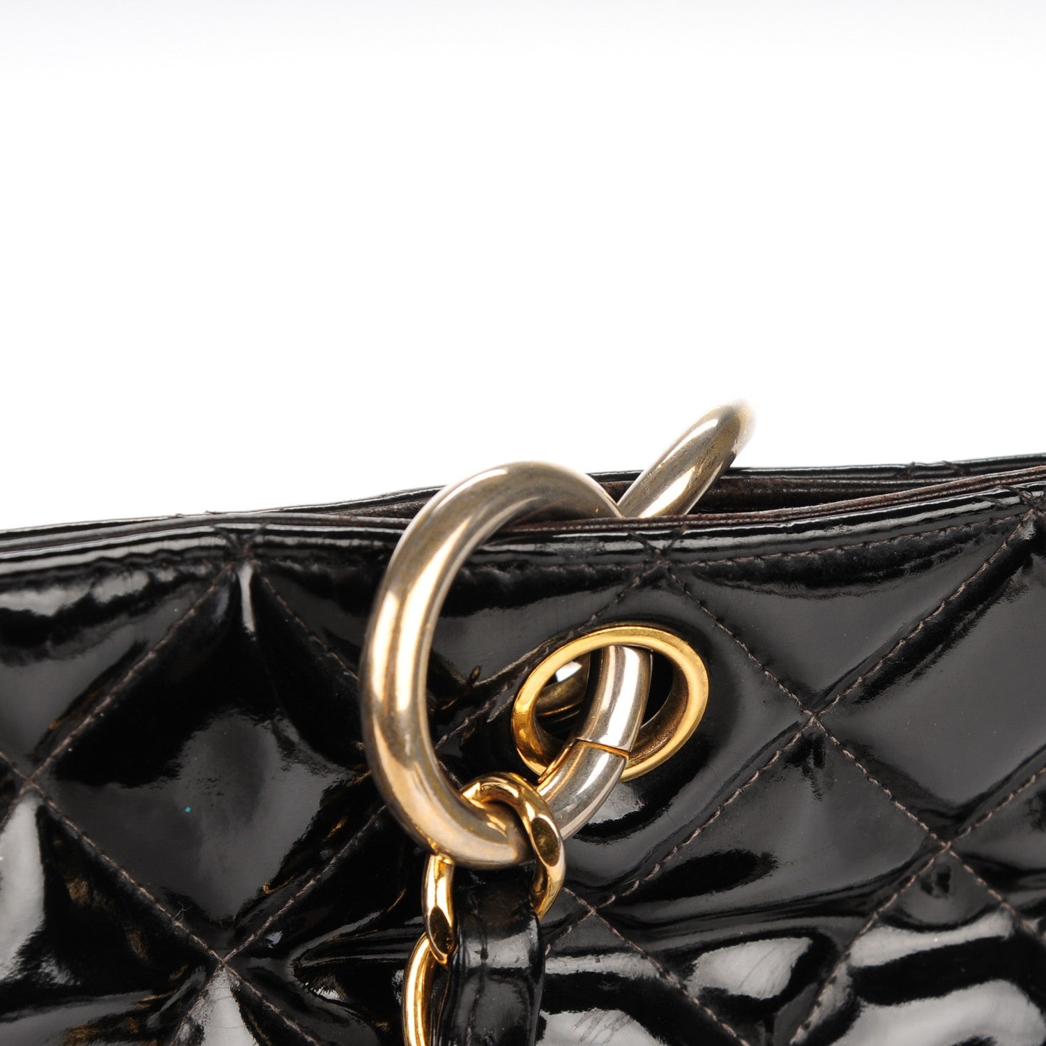 Chanel Patent Grand Shopping Tote GST Black 9 of 12
