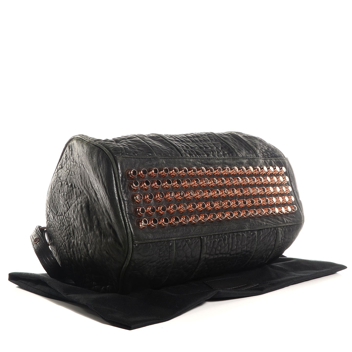 Pebbled Lambskin Rocco Black w Rose Gold Hardware