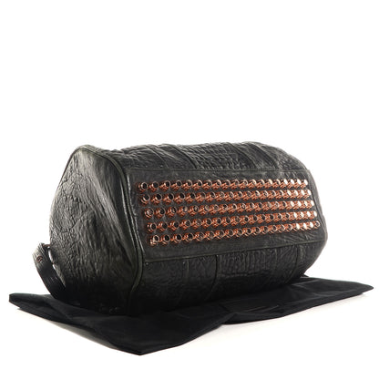 Alexander Wang Pebbled Lambskin Rocco Black w Rose Gold Hardware 4 of 6