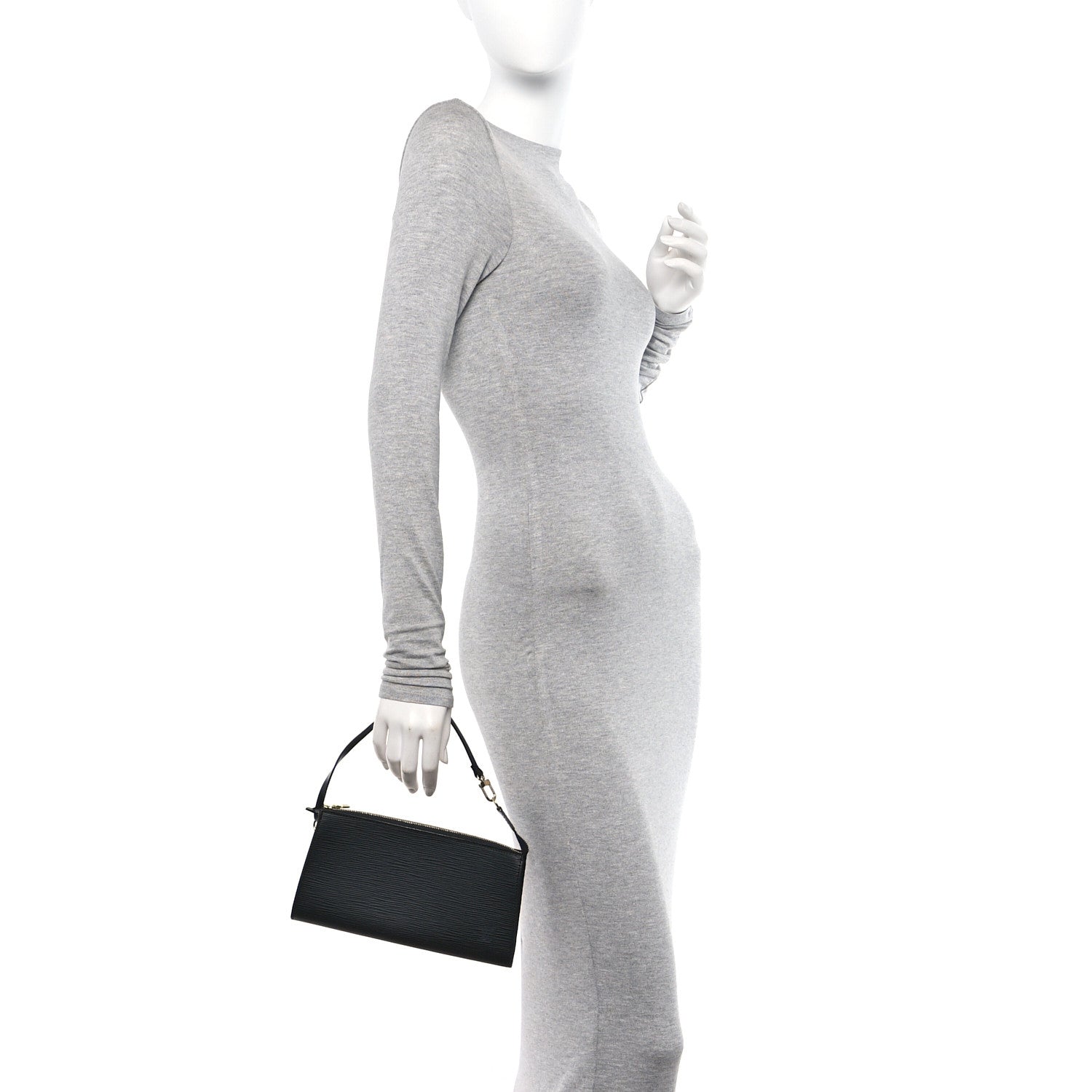Louis Vuitton Epi Pochette Accessories 21 Black 2 of 9