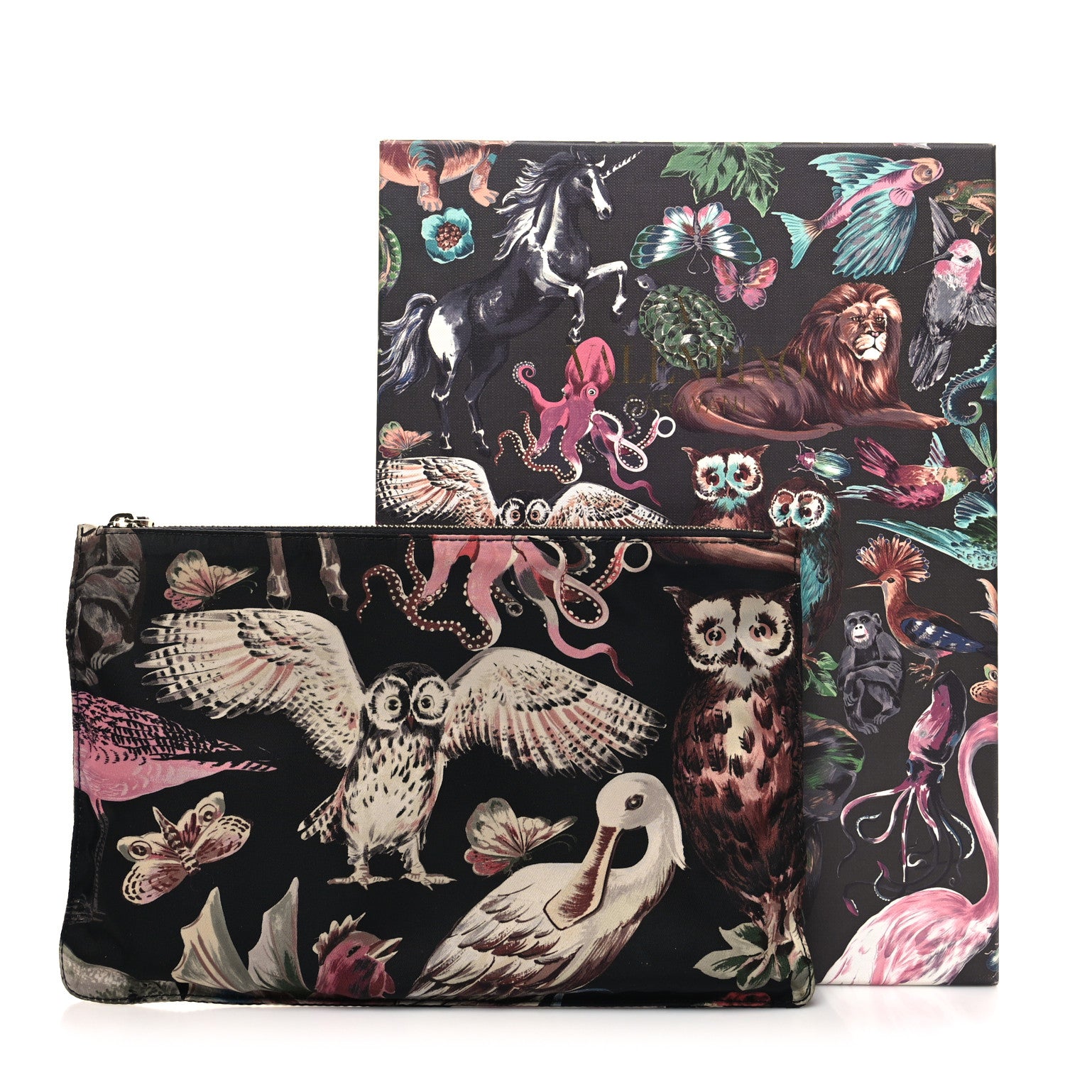 Valentino Garavani Nylon Fantastic Animal Pouch Black 12 of 12