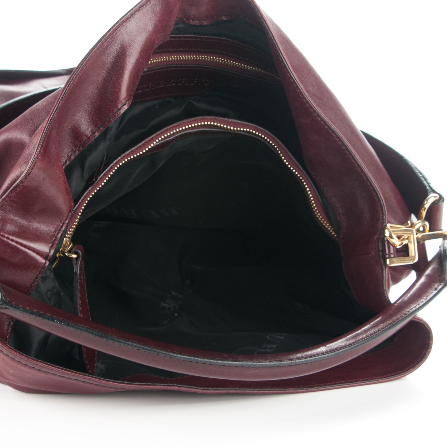 Soft Lambskin Bridle Calfskin Medium Gosford Hobo Claret Red