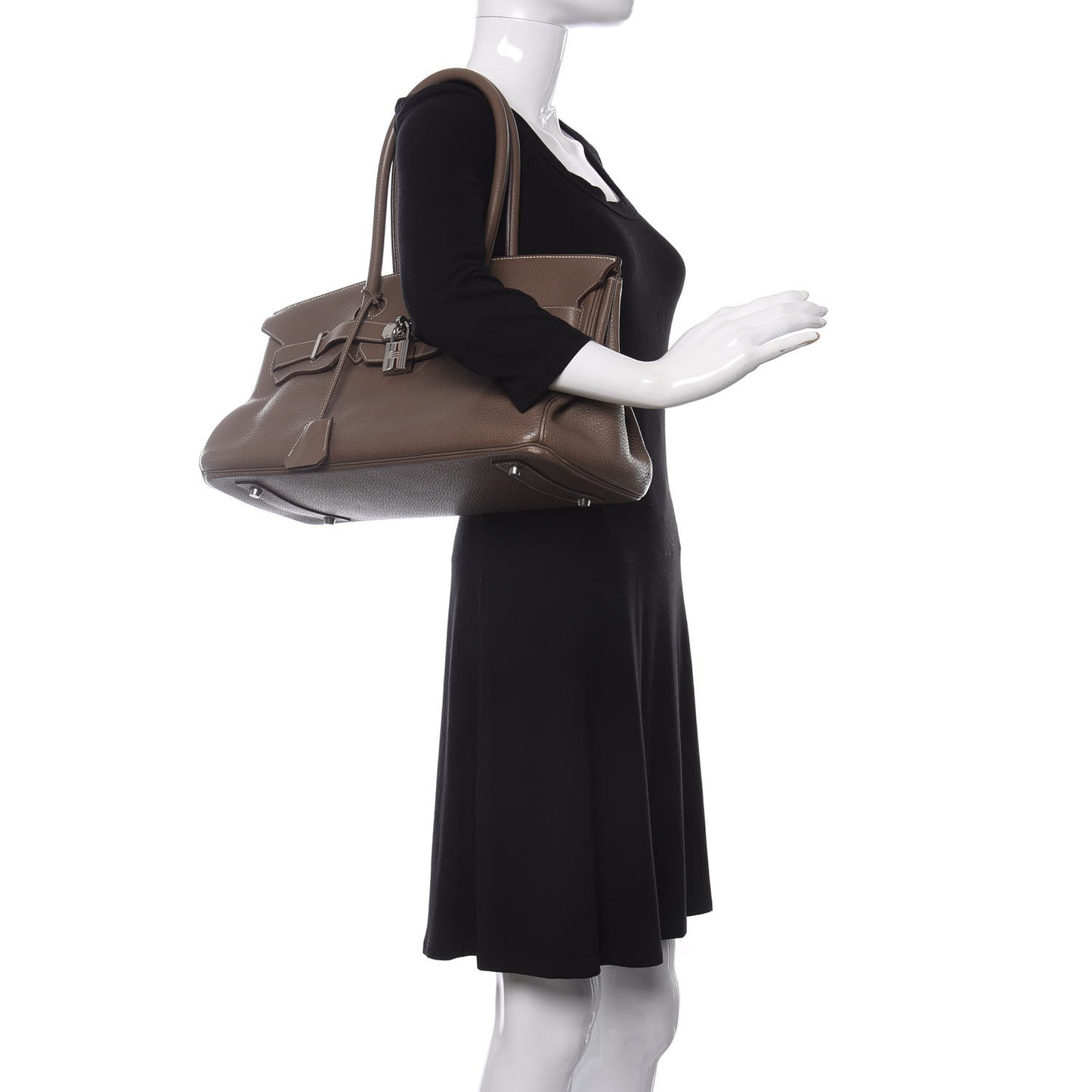Taurillon Clemence JPG Shoulder Birkin II 42 Etoupe