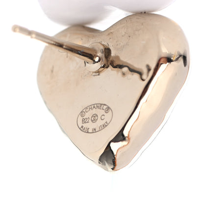 Chanel CC Heart Earrings Gold 4 of 4
