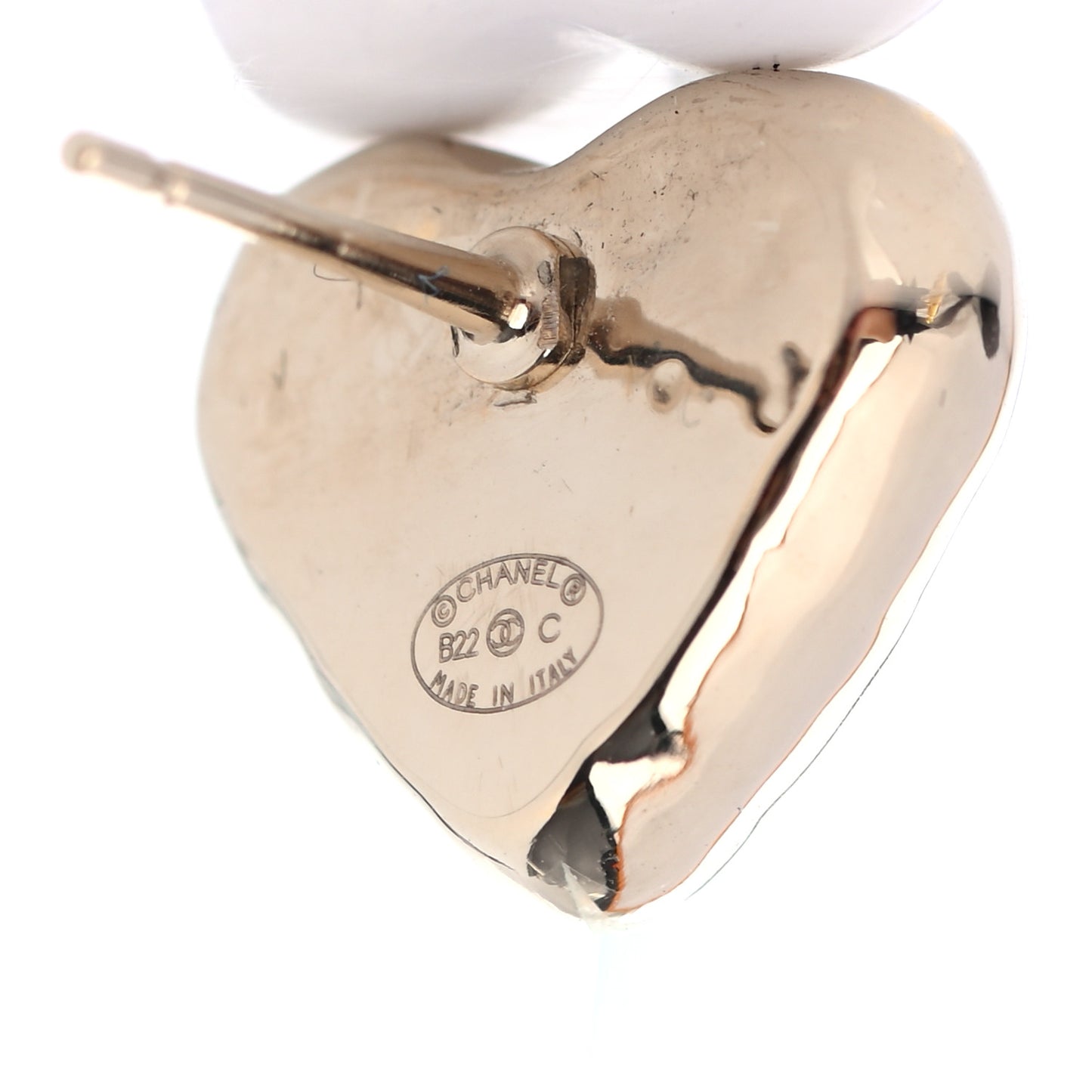 CC Heart Earrings Gold