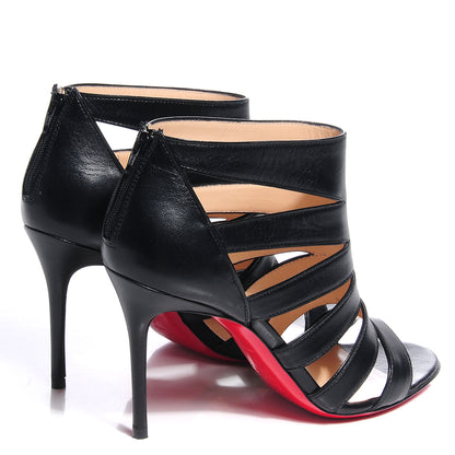 Christian Louboutin Kid Beauty K 100 Cage Sandals 36 Black 3 of 7