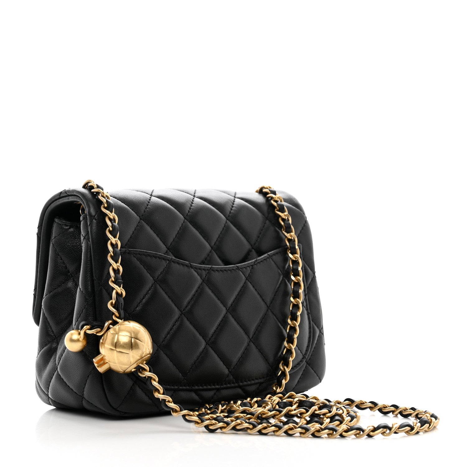 Chanel Lambskin Quilted Mini Pearl Crush Flap Black 3 of 10