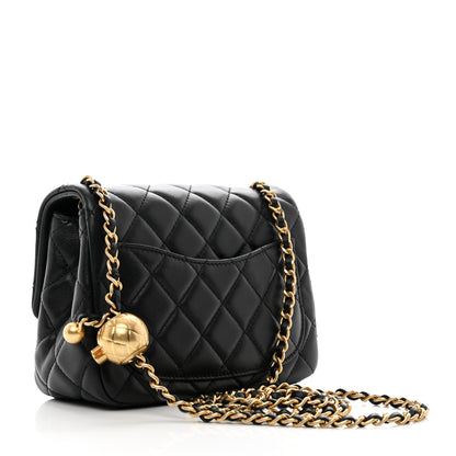 Chanel Lambskin Quilted Mini Pearl Crush Flap Black 3 of 10