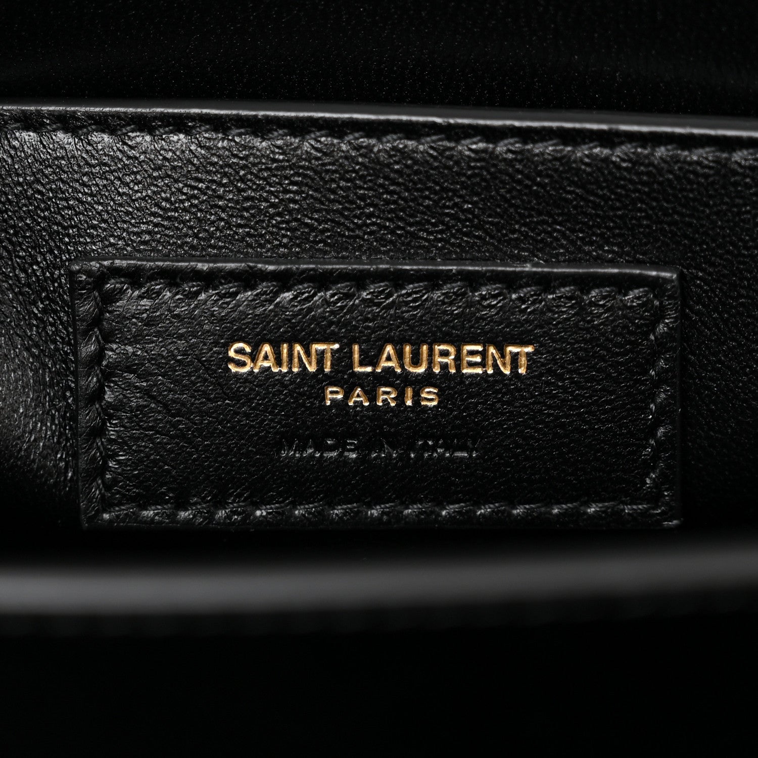 Saint Laurent Smooth Shiny Calfskin Medium Classic Monogram Cassandra Top Handle Black Crema Soft 6 of 10