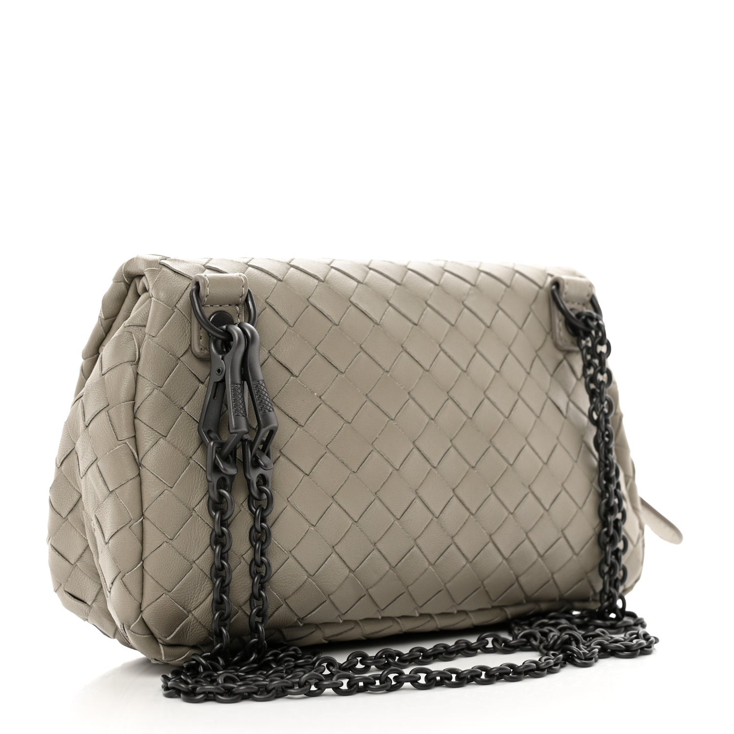 Nappa Intrecciato Chain Messenger Fume