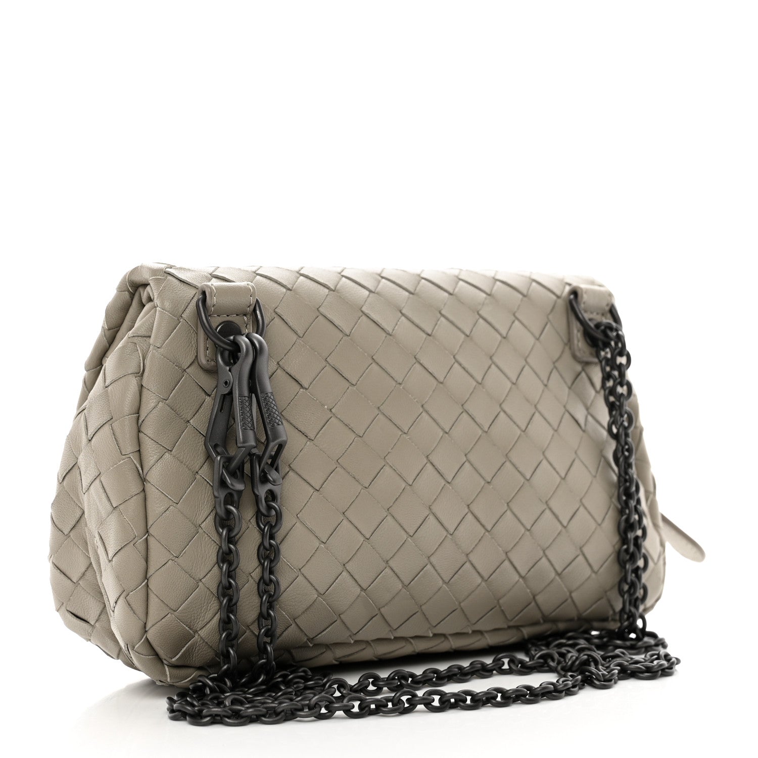 Bottega Veneta Nappa Intrecciato Chain Messenger Fume 3 of 9