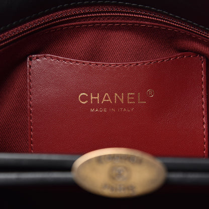 Chanel Aged Calfskin Large Just Mademoiselle Bowling Bag Black 6 of 10