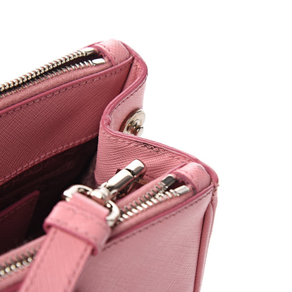 Prada Saffiano Small Galleria Double Zip Tote Petalo 9 of 9