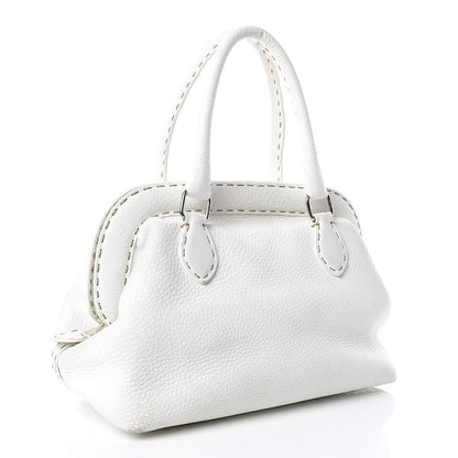 Fendi Calfskin Romano Selleria Adele 1328 Bag White 3 of 38