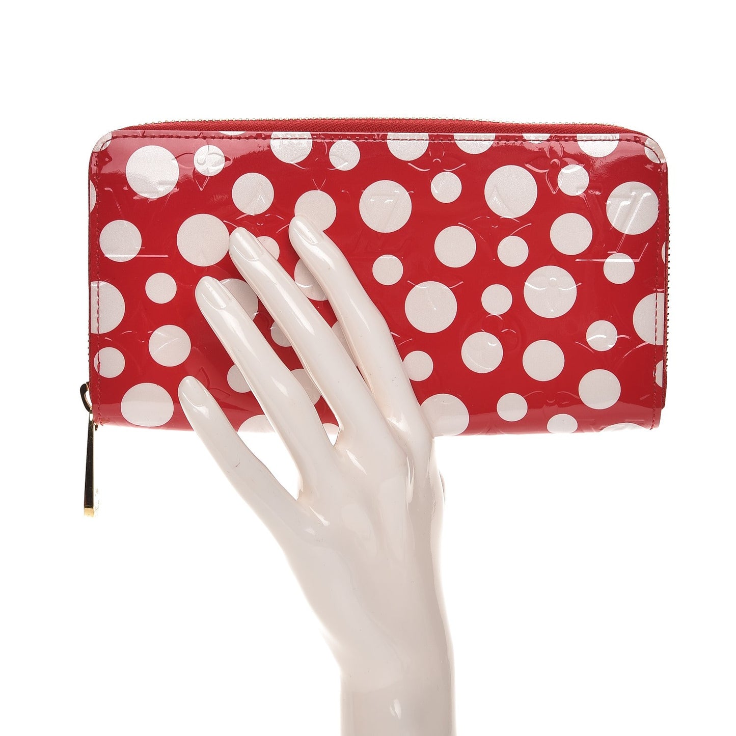 Vernis Kusama Infinity Dots Zippy Wallet Red