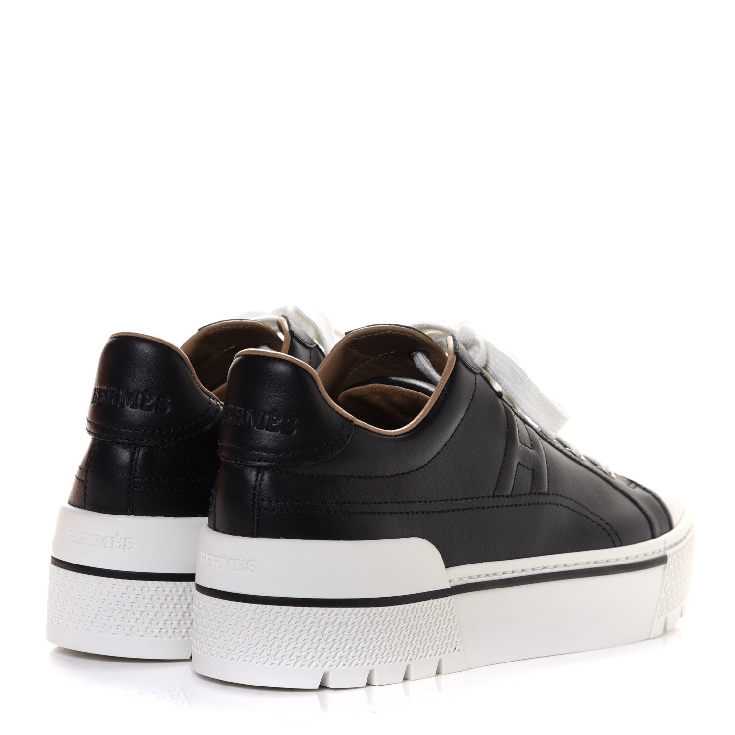 Hermes Calfskin Womens Voltage Sneakers 37 Black 4 of 10