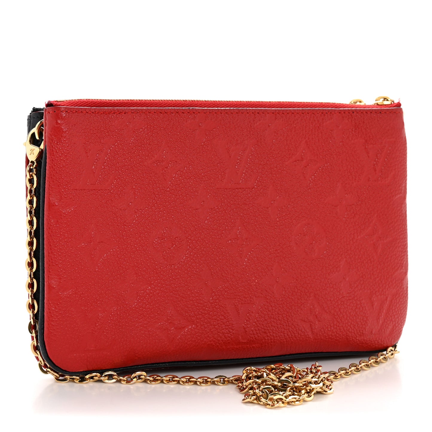 Empreinte Double Zip Pochette Marine Rouge