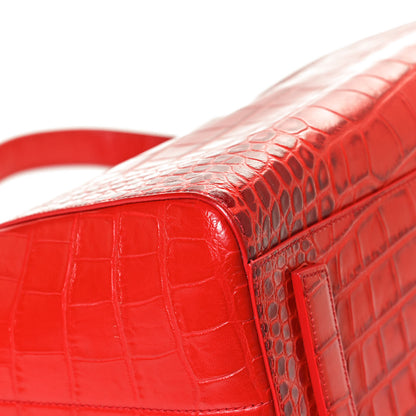 Givenchy Calfskin Crocodile Embossed Medium Antigona Red 12 of 14