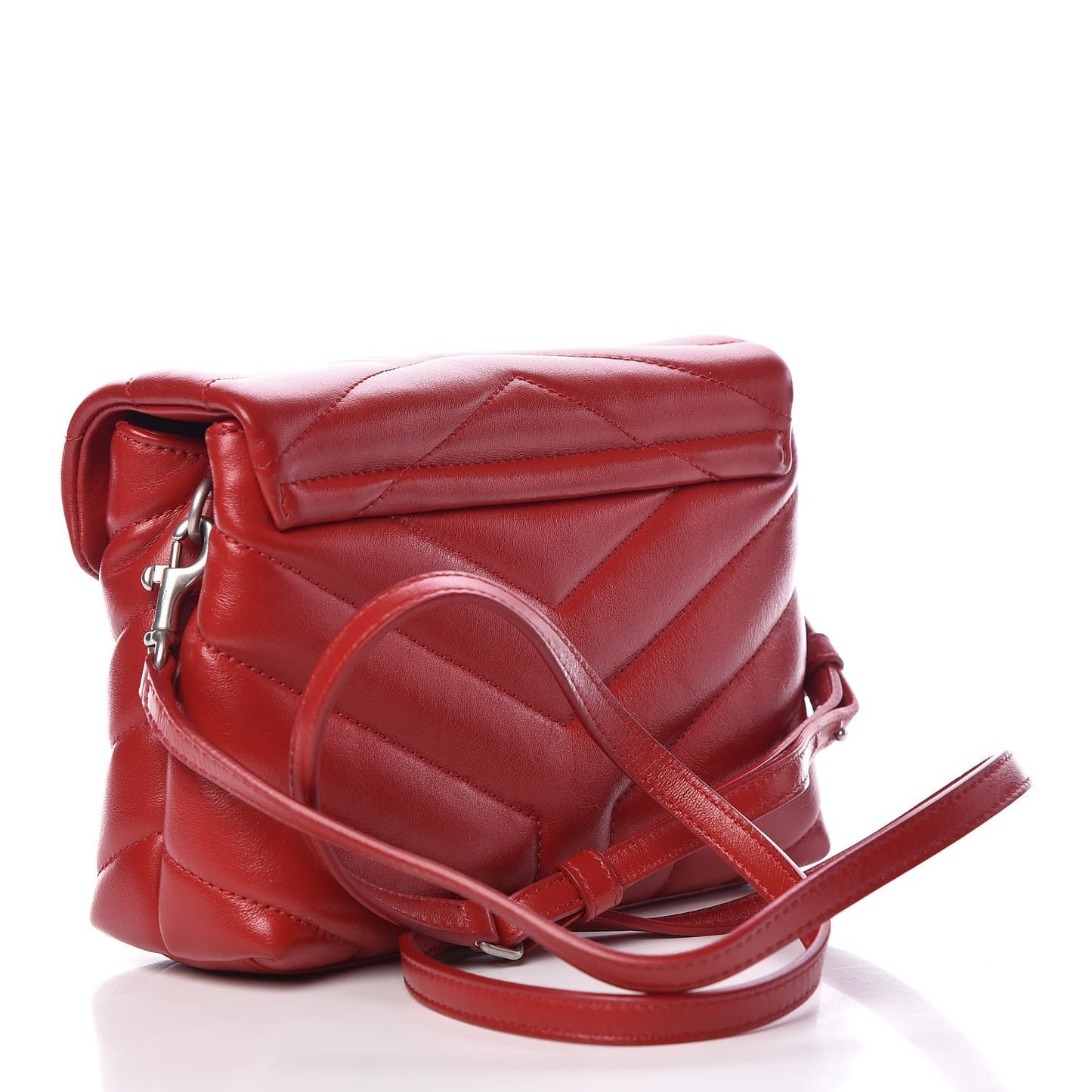 Calfskin Y Quilted Monogram Toy Loulou Crossbody Bag Red