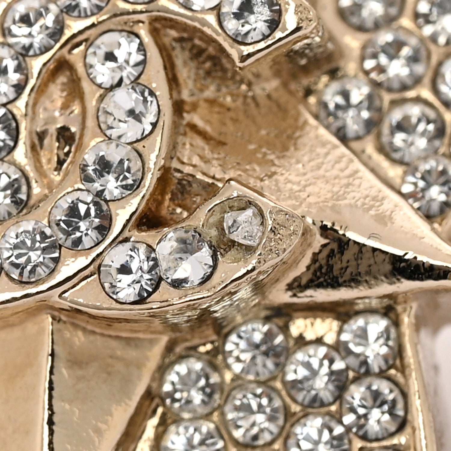 Chanel Crystal CC Star Brooch Gold 4 of 4