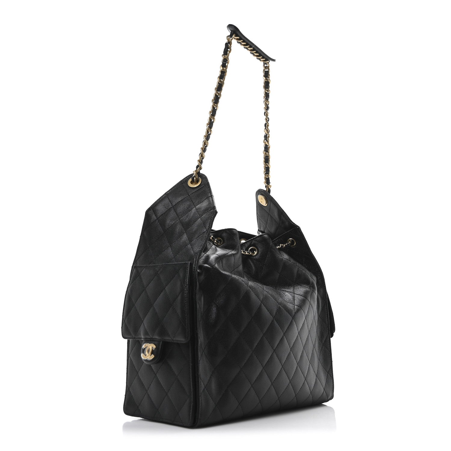 Chanel Caviar Quilted Medium Chanel 25 Handbag Black 4 of 11
